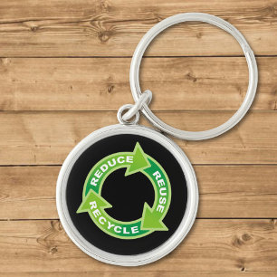 Reduce Reuse Recycle Keychain