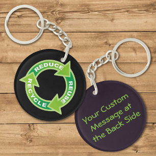 Reduce Reuse Recycle Keychain
