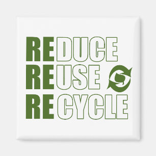 Reduce reuse recycle magnet