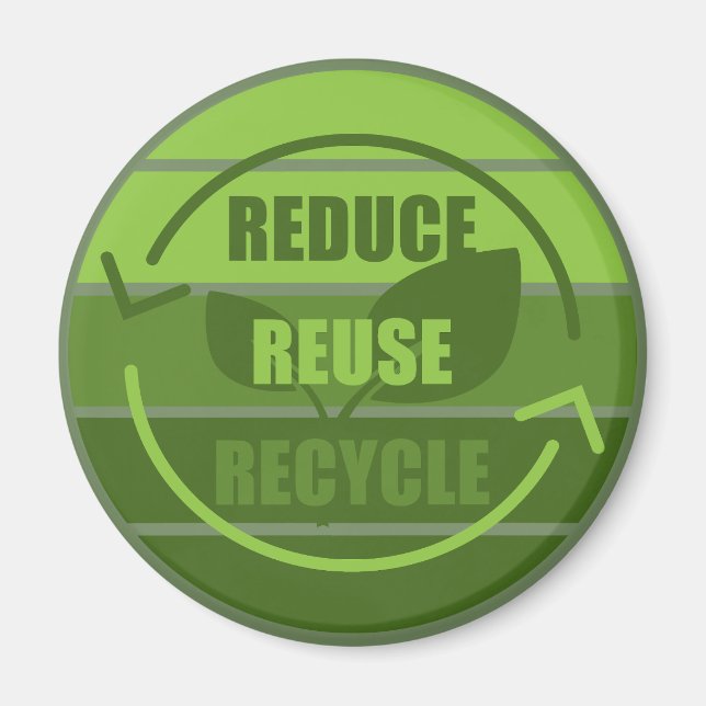 Reduce reuse recycle magnet (Front)