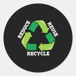 Reduce Reuse Recycle Mother Nature Advocacy Earth  Classic Round Sticker