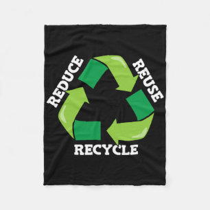 Reduce Reuse Recycle Mother Nature Advocacy Earth Fleece Blanket