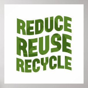 Reduce reuse recycle poster