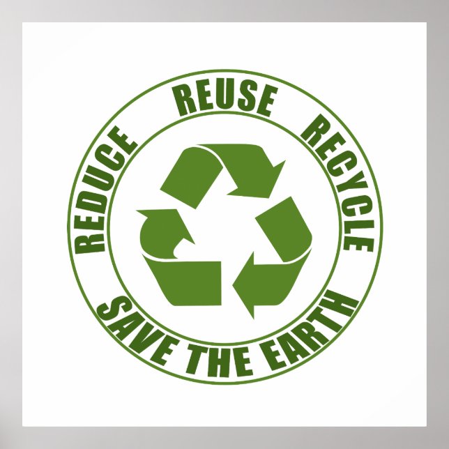 Reduce reuse recycle poster (Front)