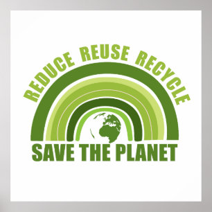 Reduce reuse recycle poster