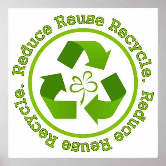 Reduce Reuse Recycle Poster | Zazzle.com.au