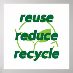 Reduce reuse recycle poster