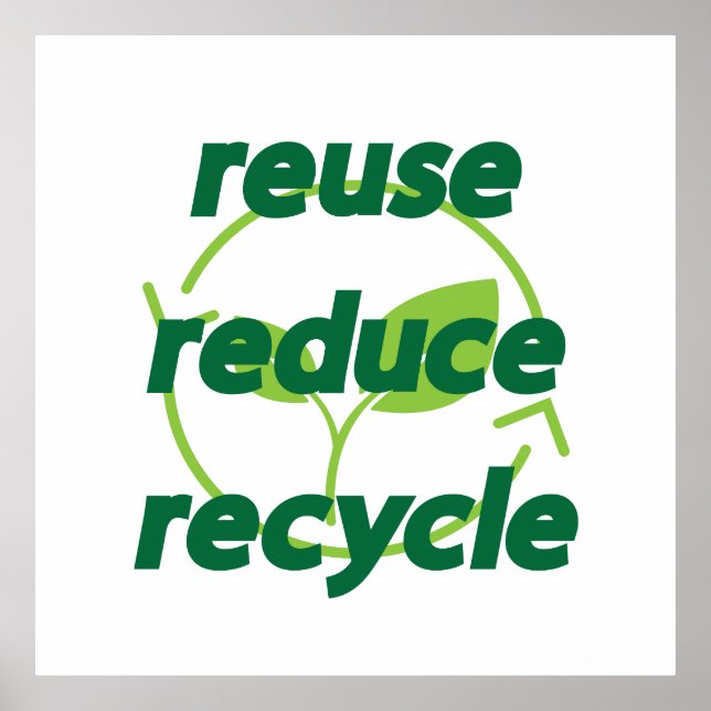 Reduce reuse recycle poster (Front)