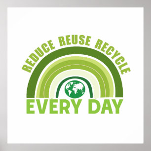 Reduce reuse recycle poster
