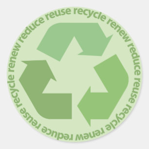Reduce Reuse Recycle Renew Stickers