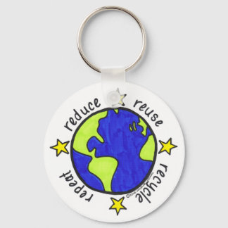 Reduce Reuse Recycle Repeat Key Ring