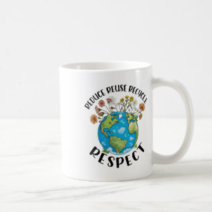 Reduce Reuse Recycle Respect Earth Day Teacher Gir Coffee Mug