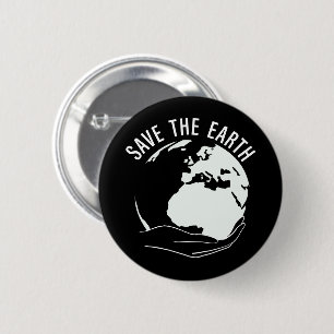 Reduce reuse recycle save the earth 6 cm round badge