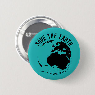 Reduce reuse recycle save the earth 6 cm round badge