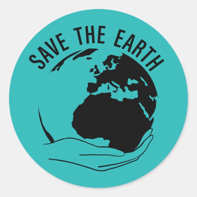 Reduce reuse recycle save the earth classic round sticker (Front)