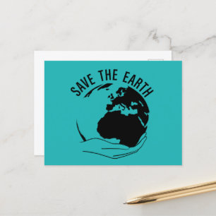 Reduce reuse recycle save the earth holiday postcard