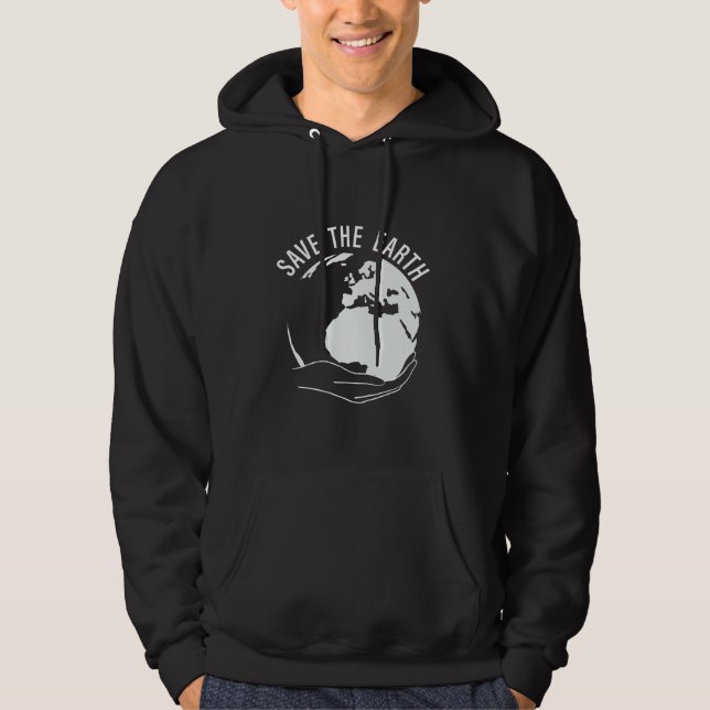 Reduce reuse recycle save the earth hoodie (Front)