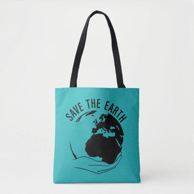 Reduce reuse recycle save the earth tote bag (Front)
