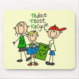 Reduce, Reuse, Recycle t-shirts and Gifts Mouse Pad