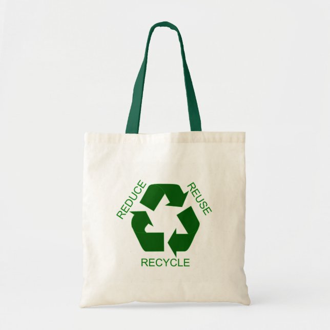 Reduce, Reuse, Recycle Tote Bag (Front)