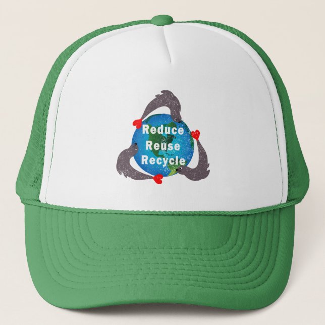 Reduce Reuse Recycle Trucker Hat (Front)