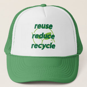 Reduce reuse recycle trucker hat