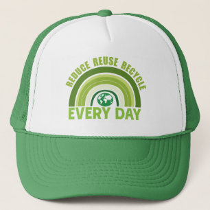 Reduce reuse recycle trucker hat