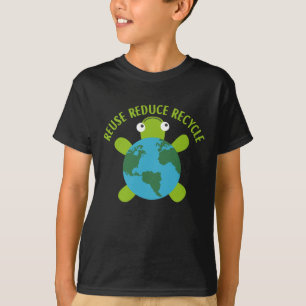 Reduce Reuse Recycle Turtle -Save Earth Ocean Eco T-Shirt