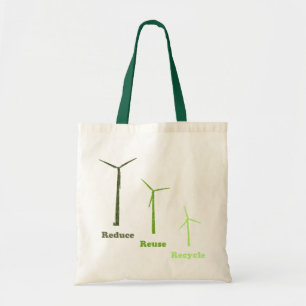 Reduce Reuse Recycle Wind Energy Reusable Bag