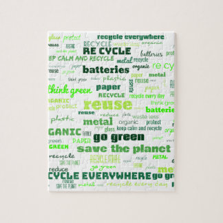 Reduce, Reuse, Recycle Word Cloud Jigsaw Puzzle
