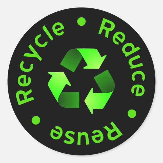 Reduce Reuse Recycling Sticker (Front)