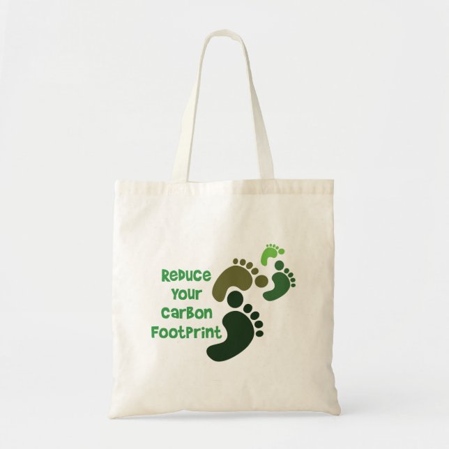 Reduce Your Carbon Footprint Eco-friendly Tote Bag (Front)