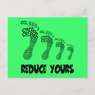 Reduce your carbon footprint postcard