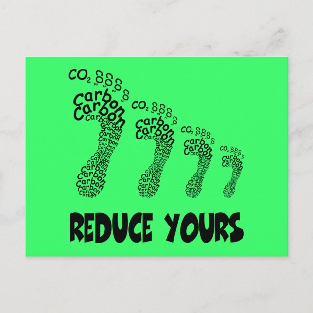 Reduce your carbon footprint postcard (Front)