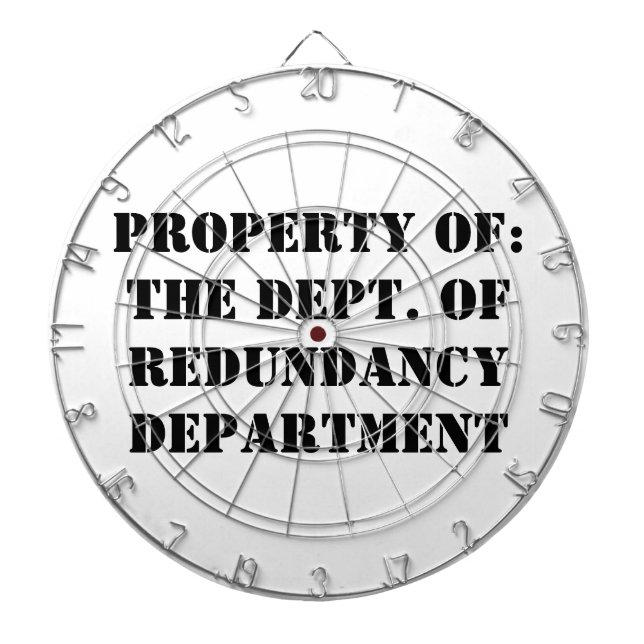 Redundancy Department Property Dartboard (Front)