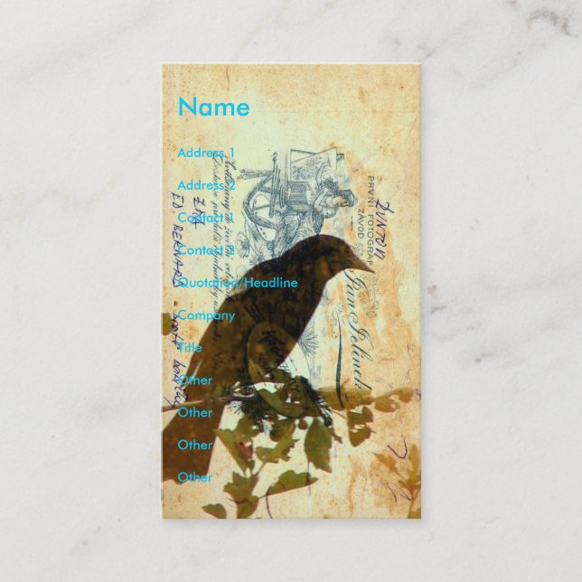 Redwing Blackbird 2 Business Card (Front)