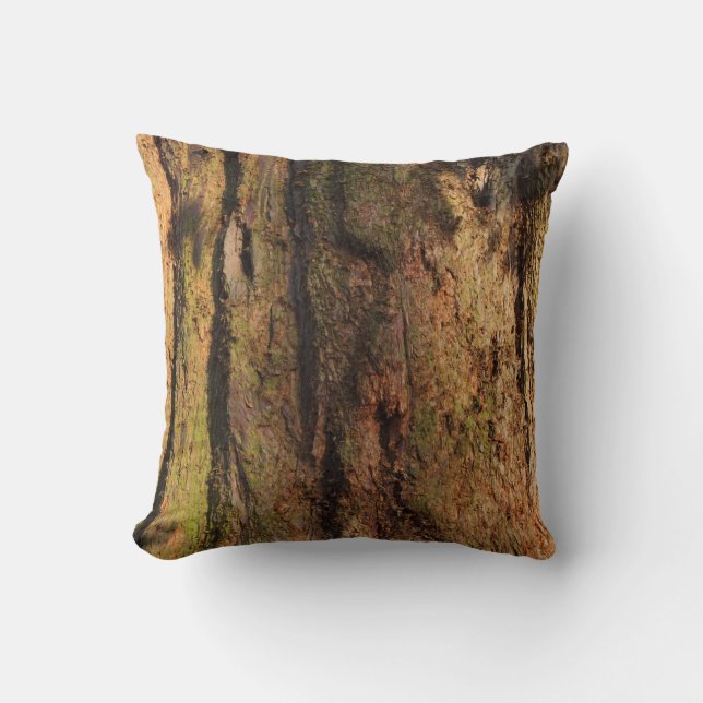 Redwood Bark Photo Texture Cushion (Front)