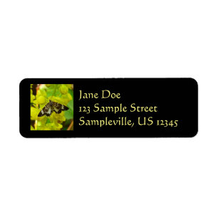 Redwood Butterfly and Oregon Grape Wildflowers Return Address Label