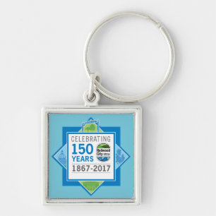 Redwood City 150th Anniversary Key Ring
