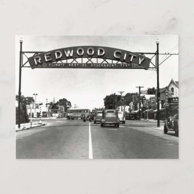 Redwood City 150th Anniversary Postcard (Front)