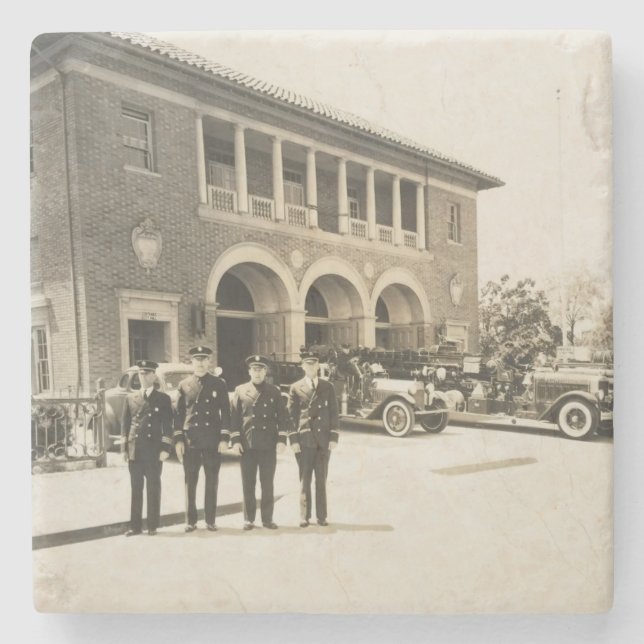 Redwood City 150th Anniversary Stone Coaster (Front)