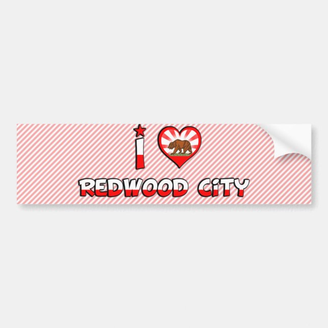 Redwood City, CA Bumper Sticker (Front)