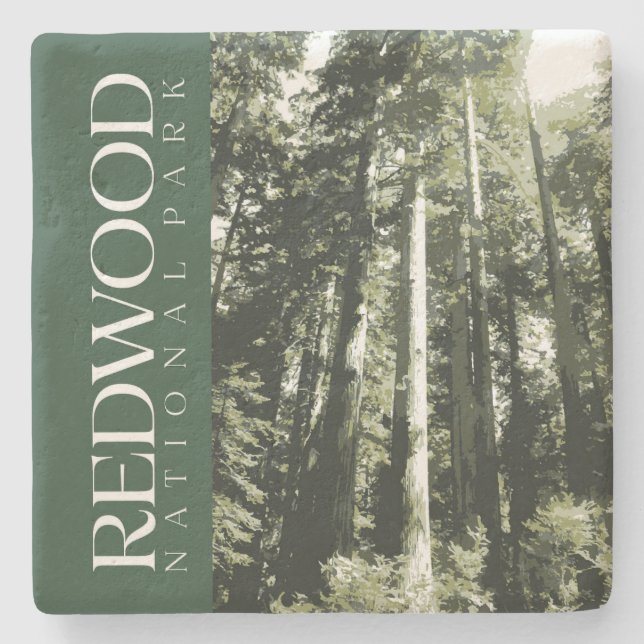 Redwood Coaster, National Park Stone Coaster (Front)