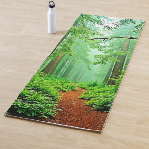 Redwood Forest Misty Tranquility Design Yoga Mat