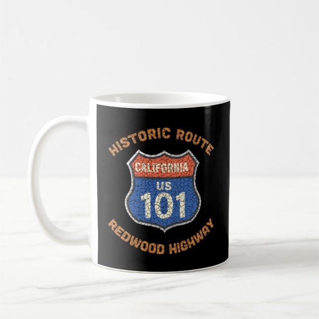 Redwood Highway Route 101 Redwood Highway Coffee Mug (Left)