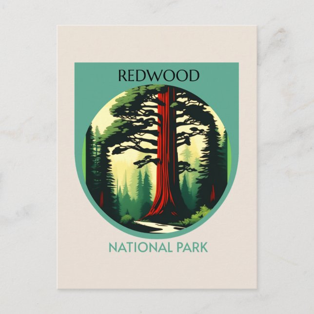 Redwood National Park Beauty in California  Holiday Postcard (Front)