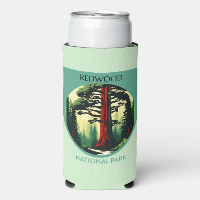 Redwood National Park Beauty in California  Seltzer Can Cooler (Seltzer Front)