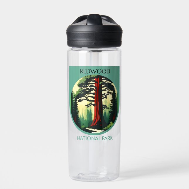 Redwood National Park Beauty in California  Water Bottle (Front)