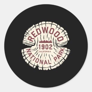 Redwood National Park California Hiking Souvenir G Classic Round Sticker
