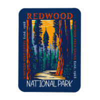 Redwood National Park California Retro Distressed